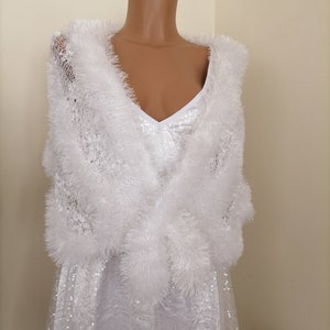 Bridal coat, Wedding knetted bolero, white  coat  One size