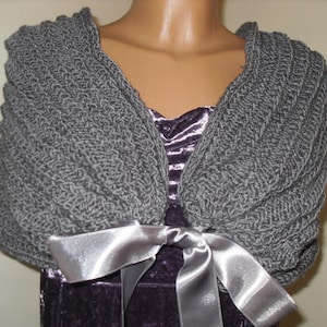 Bridal coat, Wedding knetted bolero, Bridal coat, gray coat.Soft wool.Plus size