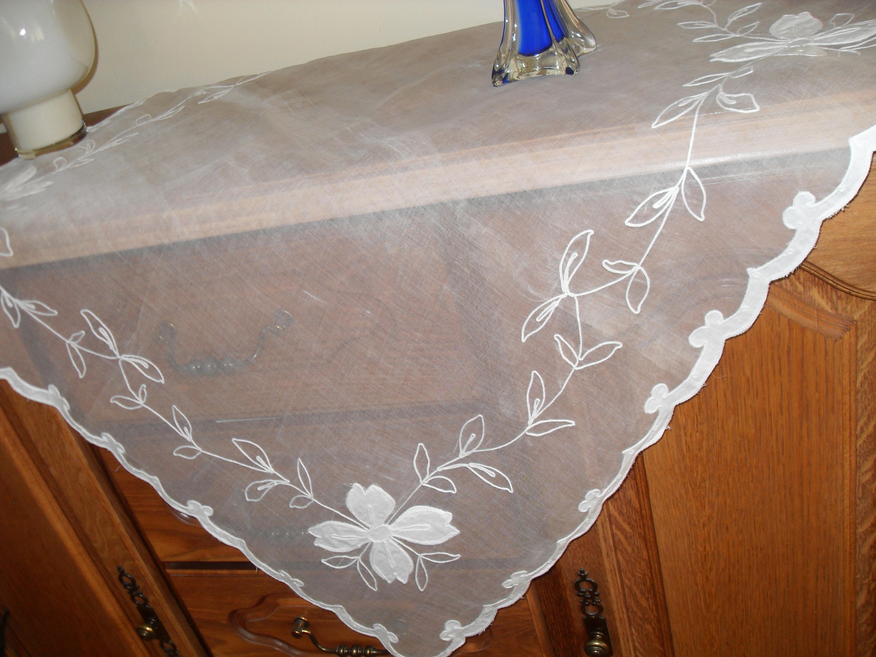 Mantel Primavera Verano 3737w Mantel Transparente Floral Con Bordado De Rosas - Perfecto Para Primavera Y Eventos Especiales Mantel Rosas Marfil
