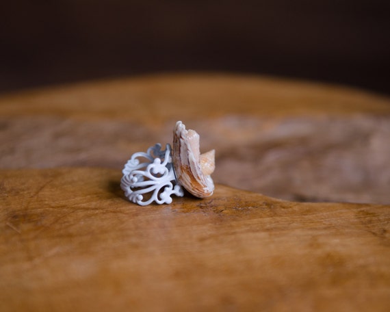 Adjustable Mermaid Seashell Ring - image 3