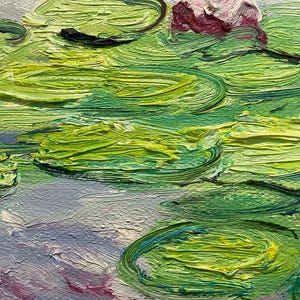 クロード・モネ作、キャンバス画、印象派、ポスト印象派、ヴィンテージアート、睡蓮 2 画像 10