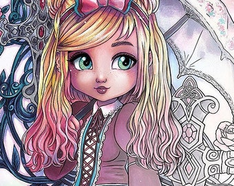 Sweet Kawaii Coloring Book: Chibi Manga Art (20 Illustrations)
