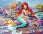 Ariel Mermaid-  Art Print