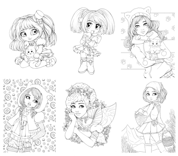 Livre de coloriage kawaii pour jeune fille, enfant, 7 ans, 8 ans