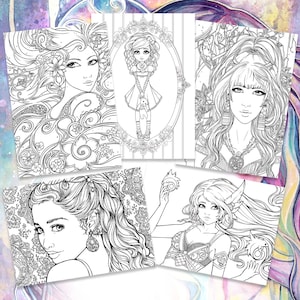 PDF DIGITAL Fantasy Coloring Book Advanced Adult Colouring Book 20 ...