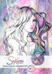 A4 8,5x12' Fantasy adult COLORING book beautiful characters 20 designs pretty women, flowers, fairies, angels, princesses by Sakuems 