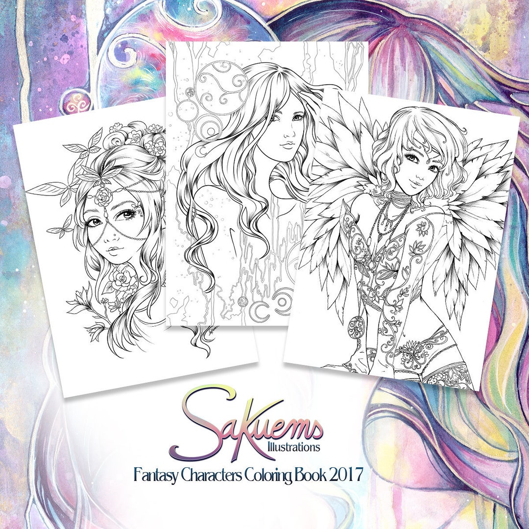 PDF DIGITAL Fantasy Coloring Book Advanced Adult Colouring Book 20