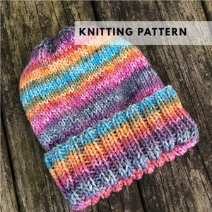 The Keen Beanie | Basic Knit Hat Pattern | Stockinette Hat Pattern | Beginner Hat Pattern | Simple Knit Hat Pattern | Winter Hat Pattern