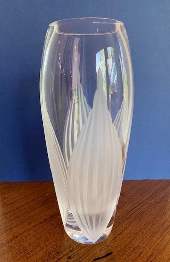 Lenox Petal Swirl Design Clear Lead Crystal Bud Vase Vintage Etsy