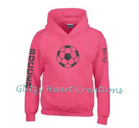 Gepersonaliseerde meisjes hoodie voetbal hoodie gym kleding - Etsy Nederland