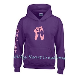 Personalizado Gimnasta Gimnasia Danza Sudadera Con Capucha Brillo con capucha chicas bailando Top