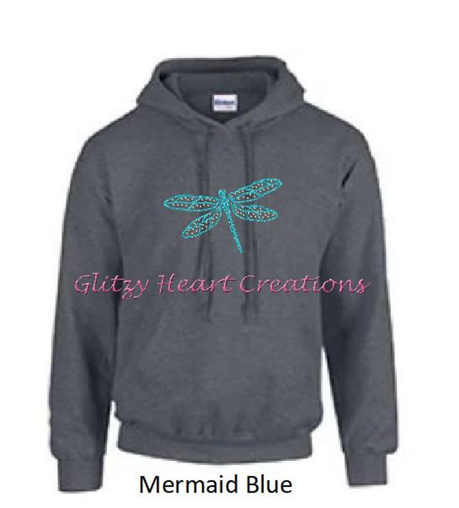 Rhinestone Dragonfly Hoodie Womens Dragonfly Hoodie Glitter Etsy