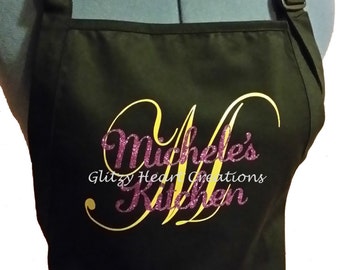Personalized Apron, Kitchen Apron, Personalised Apron, Apron for women, Cotton Apron, Cooking Apron, Kitchen gift, Apron with pockets,