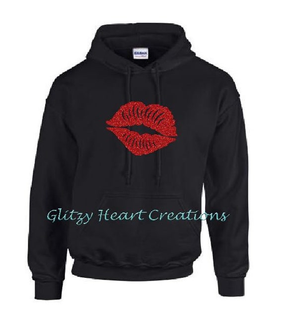 Rhinestone Lips Hoodie Womens Hoodie With Lips Glitter Ladies Pullover Hoodie Bling Sweatshirt Womens Crystal Sweatshirt Glitter Lips Etsy Ireland