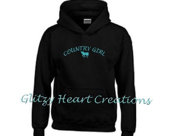 Girls hoodie, Horse design hoodie, horseback riding, country girl des, riding hoodie, kids clothing, equestrian hoodie, country girl n horse