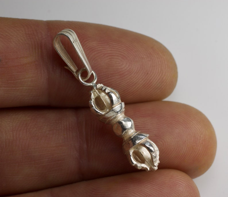 silver medium Vajra pendant