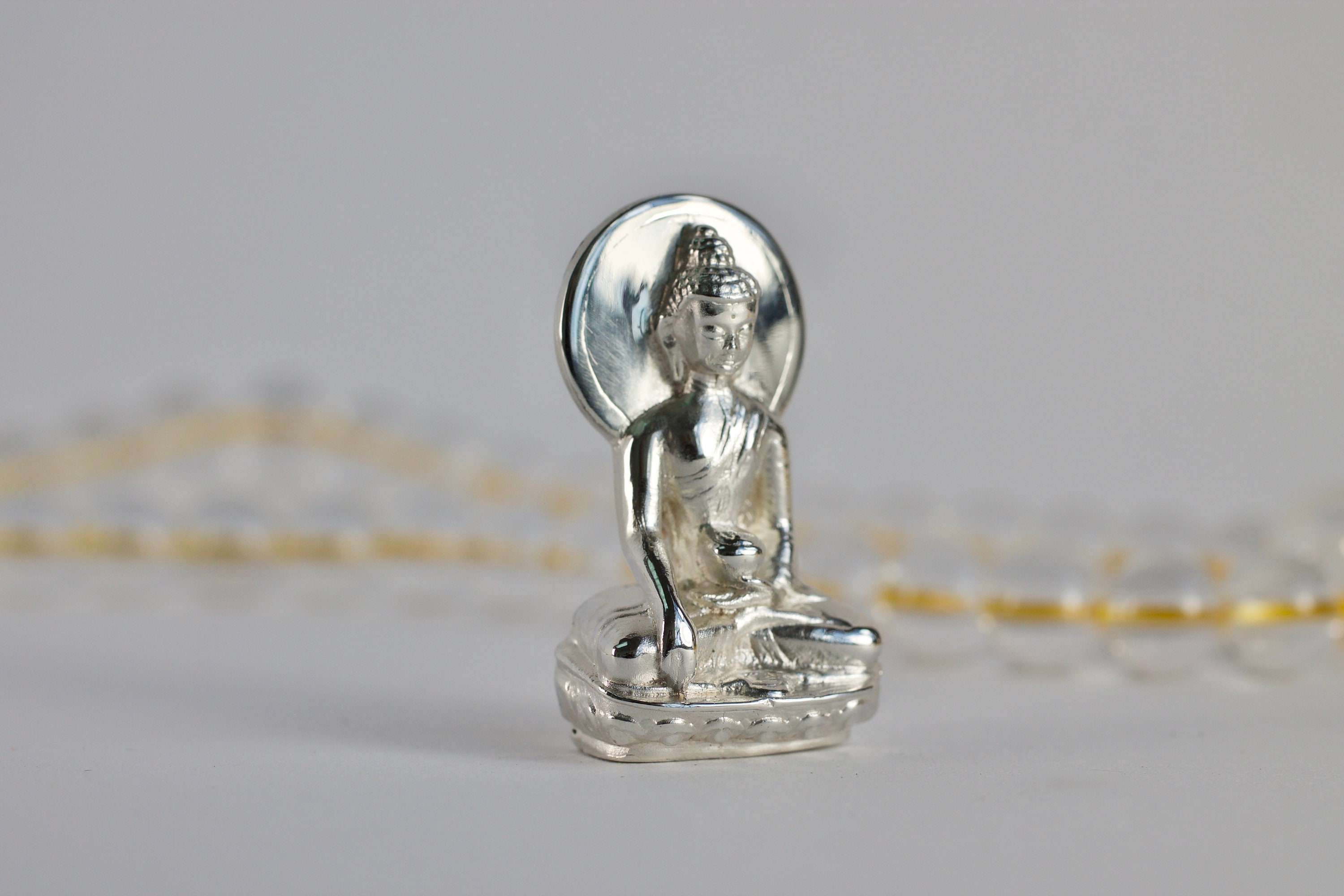 statue de Bouddha - Grande, Argent
