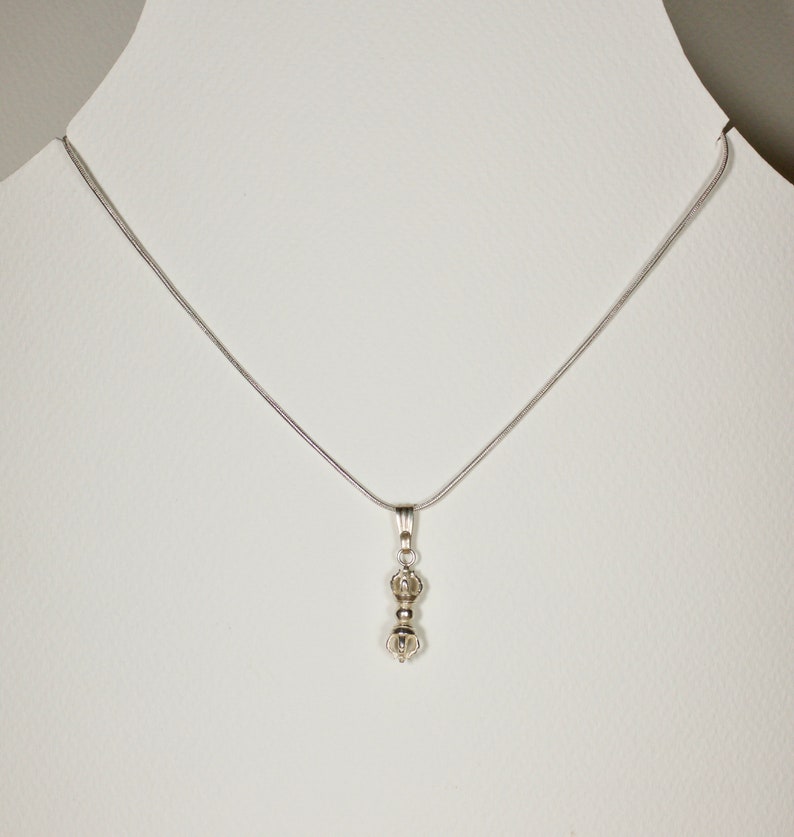 silver medium Vajra pendant