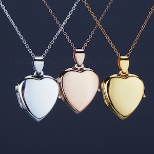 Medaglione cuore in oro rosa con foto, medaglione inciso, medaglione commemorativo, regalo di anniversario, medaglione fotografico ricordo, giorno di San Valentino, cimelio, ricordo
