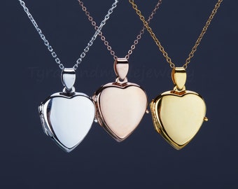 Rose gold heart locket with photo,engraved locket,memorial locket,anniversary gift,remembrance photo locket,Valentine day,heirloom,keepsake