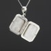 Sterling Silver Rectangle Locket With Photo,antique Victorian Etched ...