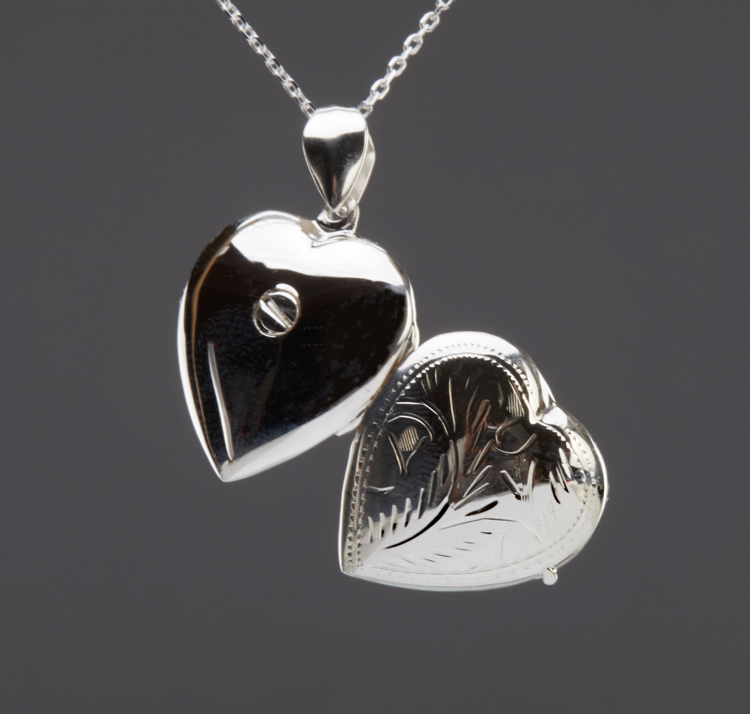 Remembrance Locket Cremation Remains Heart Locket With Photo and Custom Engraving ...