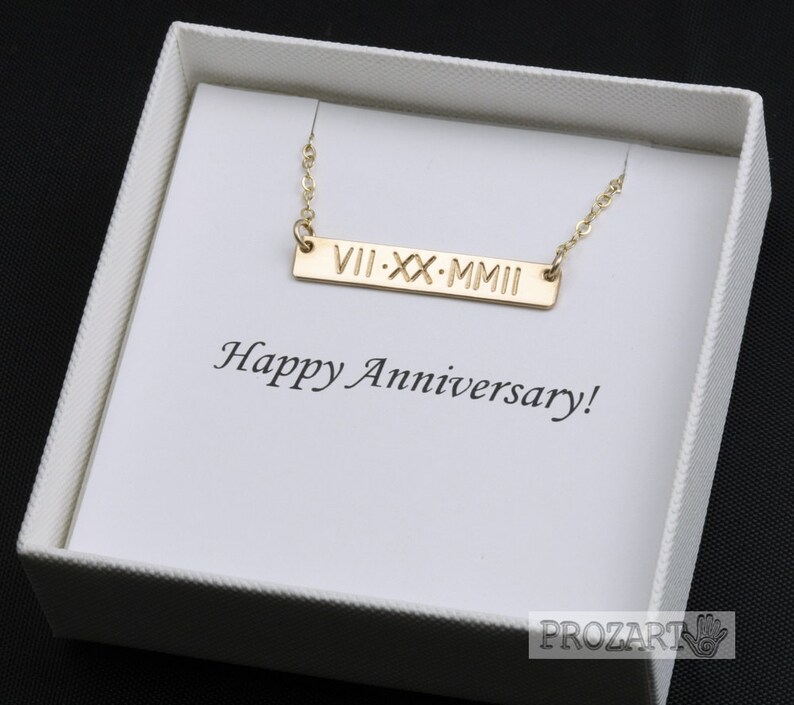 Roman Numeral necklace,Wedding date bar necklace,Full name bar necklace,initial necklace,hand stamped bar necklace,note card,anniversary