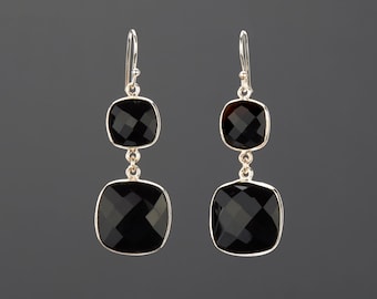 Orecchini a cubo in cristallo Swarovski arcobaleno: chiusura a leva in argento sterling - Italia