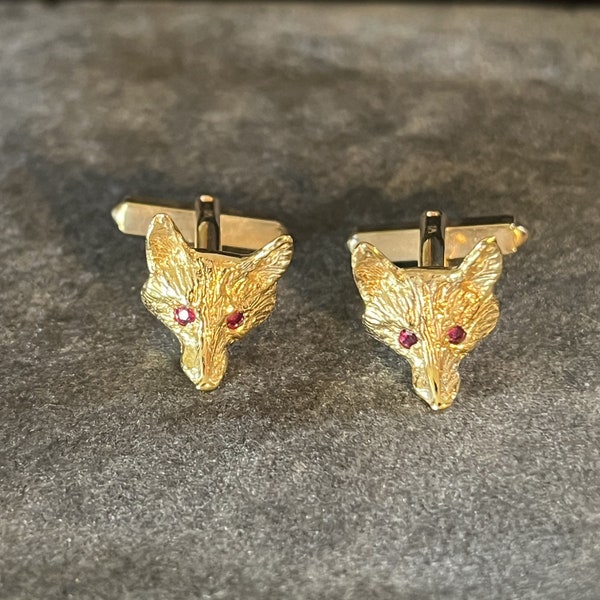 Fox Mask Cufflinks (9ct Gold)