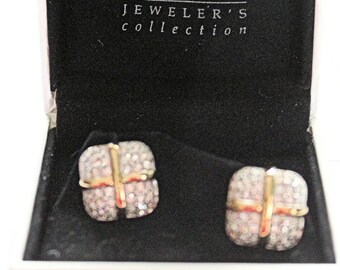 Swarovski "Jeweler's Collection" Cuff Links in Original Box Vintage 1990 Statement Jewelry Wedding Jewelry