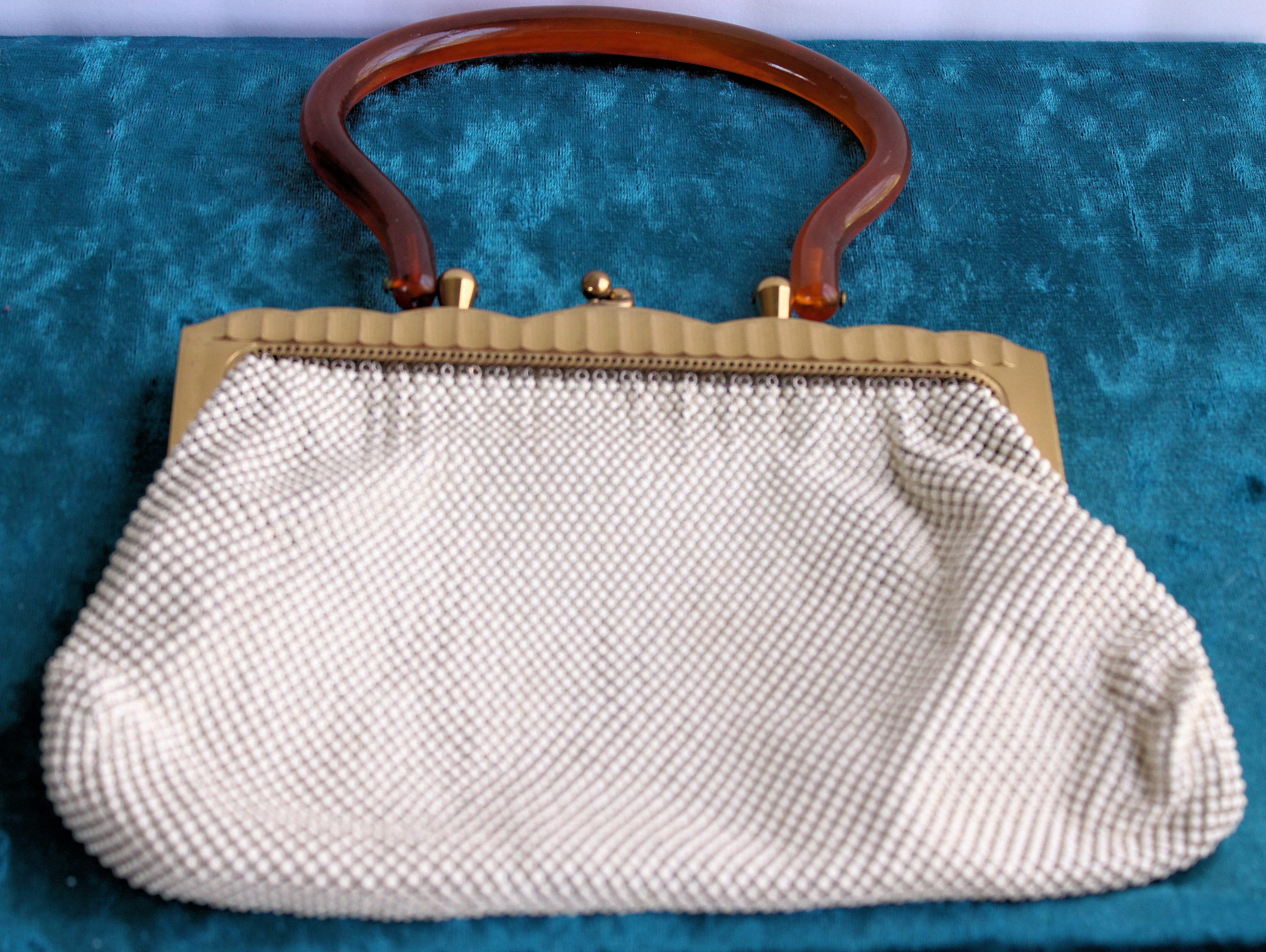 Vintage Whiting & Davis Mesh Handbag With Bakelite Handle - Etsy