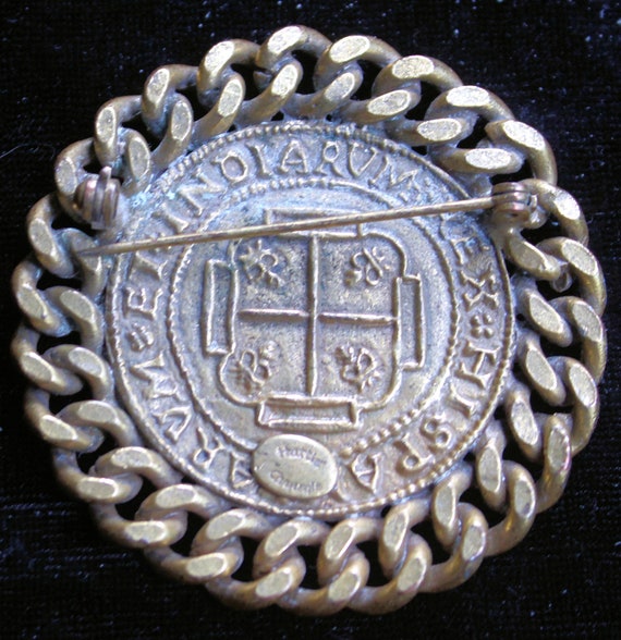 Hattie Carnegie Heraldic Coat of Arms Ancient Coi… - image 3