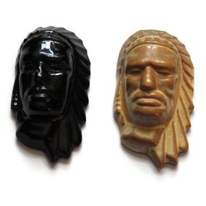 Frankoma Pottery Small Indian Head Choice of Desert Gold or Black Frankoma Pottery