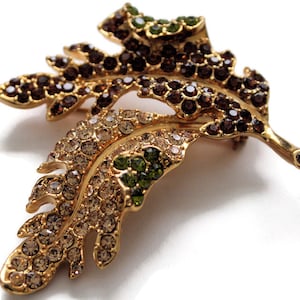 Jahrgang Kenneth Jay Lane bejeweled Blatt Brosche/Pin KJL Avon