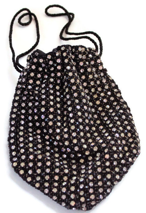 Vintage Cloth Handbag | Rhinestone Vintage Handbag