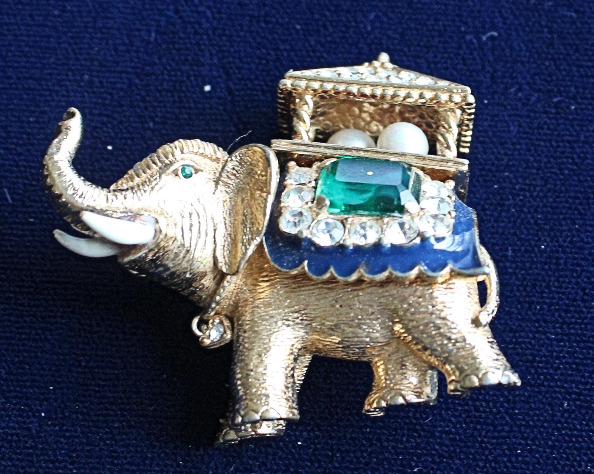 Broche éléphant Vintage Ciner - Bijou Ancien - Occasion - Superbe état
