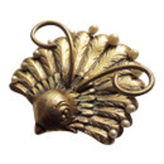 Vintage 1930s Art Deco Bird Brooch Pendant: Frenc… - image 1