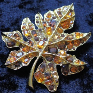 KJL - Kenneth J Lane Fall Maple Leaf Brooch/Pin