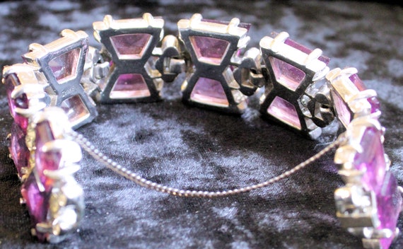 Art Deco Reja  Lavender  Link Bracelet - image 3