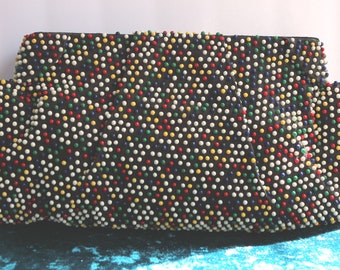 Vintage 1940s Candy Dot Handbag Clutch Purse