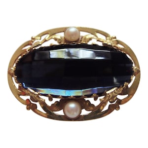 Miriam Haskell Gold Victorian Revival Brooch/Pin Vintage 1970 Haskell Jewelry Bride Pin