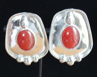 Wonderful Intrical Design Silver Earrings Vintage Dauplise