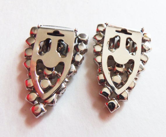 Vintage Art Deco Rhinestone Dress Clips: 1930s Br… - image 3