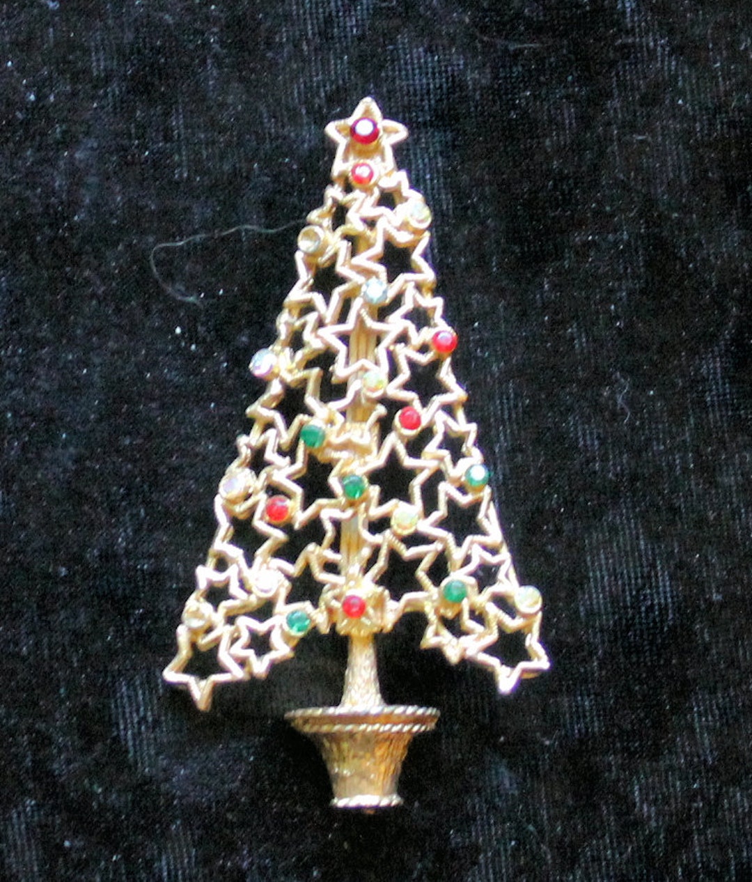 Tancer II Vintage Christmas Tree Brooch/pin Etsy