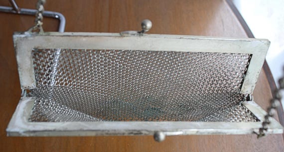Antique German Silver Mesh Handbag/Purse - image 4