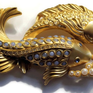 Elizabeth Taylor Avon Sea Shimmer Fish Brooch/pin 1993 Vintage