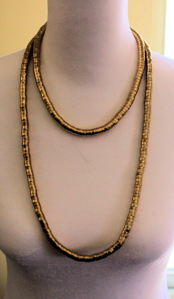 Glittering Large Gold Rope Necklace