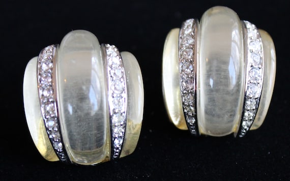 Vintage Elegant Lucite Rhinestone Kenneth Jay Lan… - image 1