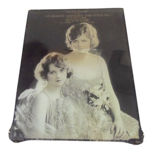 Seltene amerikanische Schönheiten Glas Werbung Foto/Karte Vintage 1920 Vintage Werbung Store Zeichen