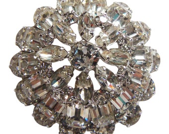 Éblouissante strass/Broche Vintage 1950 signée Eisenberg strass broche mariée Pin Eisenberg bijoux